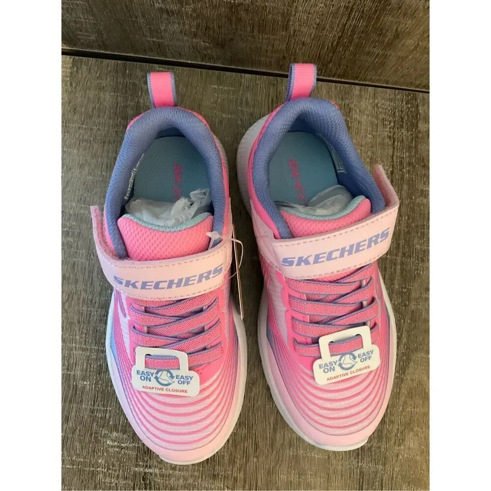 Skechers Girls Kids  Size11 Microspec Advance Hook & Loop Sneakers